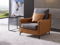 芬洛 现代简约 科技布 亲肤舒适 双扶手单人沙发