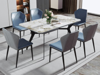 卡罗亚 现代简约 1.4米 防刮耐磨 亮光岩板 餐桌