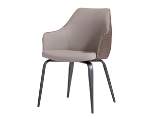  极简风格 高弹舒适 优质皮艺 灰色餐椅（单把价格 需双数购买 单数不发货）