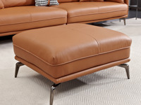 Milantti 米兰蒂 极简风格 高弹舒适  全真头层黄牛皮+实木框架+羽绒 脚踏