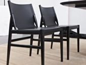 Milantti 米兰蒂 极简风格 黑色 餐椅